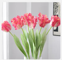 Tulipán Artificial De Pájaro 69CM En Colores Rosa Ligero Blanco Naranja Amarillo Azul Para Decoración De Hogar Hotel Boda Fotografía Props Impresión 3D Hidratante - details 11