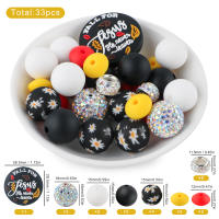 Set De 33 Piezas De Bolas Y Lentiles De Silicona Para Fabricación De Joyas DIY Accesorios Para Pulseras Bolígrafos Y Llaveros - details 14