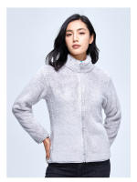 Nueva Estilo Otoño Invierno Chaqueta De Coral Polar Para Mujer Cierre De Cremallera Exterior De Poliéster Suave Y Cálida Ropa Casual - details 7