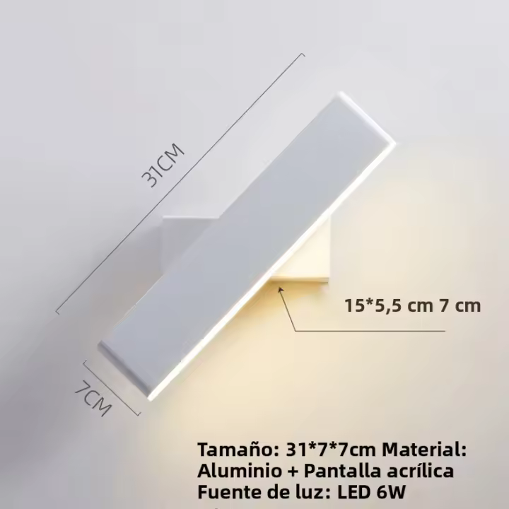 Lámpara De Pared LED Moderna Para Decoración De Hogar Y Habitaciones Iluminación Nordic Sconces Vínculo Dormitorio Espejo Frente - 1