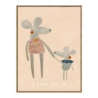 Arte De Pared Boho Cartoon Animal En Lienzo Con Tema De Rata Ganso Y Setas Para Decoración De Dormitorio Infantil Y Guardería - details 4