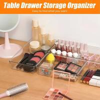 Juego De 10 Organizadores De Cajones Versátiles - Tazas Y Divisores De Plástico Transparente En 4 Tamaños Para Maquillaje Y Cocina - details 6