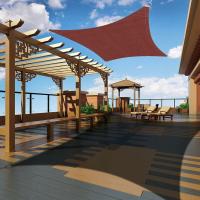 Vela de Sombra Rectangular 3x4m Rojo Ladrillo, Toldo Impermeable Protección UV para Jardín Terraza Patio Exterior Piscina con Cuerda Libre - details 1