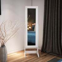 Gerimport - Espejo Joyero de Pie Blanco 36x155x40 Cm - Orden y Protección para Joyas - details 0