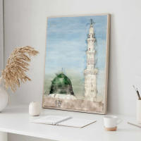Póster De Lienzo De Masjid Islámico Mecca Medina Kaaba Allah Lugar Sagrado Arte De Pared Para Decoración Del Salón - details 4