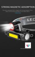 Linterna Frontal COB LED Recargable Con Imán Impermeable Para Camping Pesca Minera Luz De Escritorio Con Ángulo De Haz De 60° - details 6