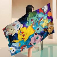 Toalla De Playa Absorbente Y Suave De Pokémon Pikachu Bilibili Toalla De Microfibra Para Yoga Natación Senderismo Toalla De Bano Rectangular Tamaño 30x60 Cm 50x100 Cm - details 3