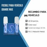 Banner - Fusible para vehiculo 60A 32V DC grande maxi azul