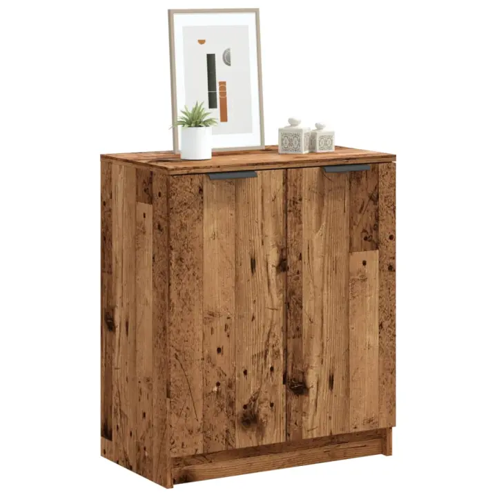 vidaXL Mueble zapatero madera de ingeniería envejecida 59x35x70 cm - 1
