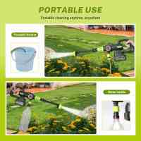 1200W sin escobillas lavadora de coches de alta presión, 120Bar rociador de pistola de agua, 6 en 1 multifuncional boquilla espuma inalámbrica para lavar autos, regar flores y limpiar el patio del jardín - details 0