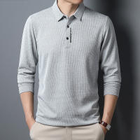 Camisa Polo Larga Para Hombres Con Estampado De Letras En La Cuello Cuello Redondo Casual Top De Poliéster Ajuste Regular - details 11