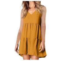 Vestido De Verano Para Mujer Estilo Casual Color Sólido Vestido Sin Mangas Cuello En V A-Line Largo Mini Polyester - details 36