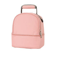 Bolso De Mano Para Mamá Grande Capacidad Doble Capa Aislada Color Sólido Estilo De Viaje Y Picnic Bolsa De Alimentos Portátil Para Bebé - details 15