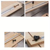 2Pcs Riel De Madera Para Trabajos De Carpintería Con Ranura T-aluminio Herramienta De Juego De Miter T-Screw Para Mesa De Sábanas/Ruteador - details 3