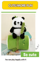 Juguete De Peluche Kawaii Panda En Tubo De Bambú Diseño Reversible Regalo De Día De San Valentín Para Niños Animal De Peluche Reclinable Suave Y Cómodo - details 6
