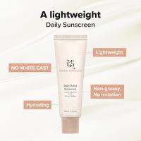 Crema hidratante calmante con protección UV, cosmética, belleza, cuidado orgánico coreano de la piel, protector solar. - details 3