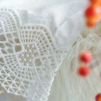 Cortina De Lace Bordada Estilo Francés Lujo Estrellado Milenario Translúcida Y Opaque Para Ventana Con Diseño De Estrella Y Galaxia - details 3