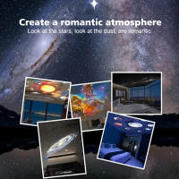 Proyector De Galaxia Luz Nocturna Estelar 360° Giratorio Planetario Para Dormitorio Regalo De San Valentín Boda Envío De 13 Sets De Película - details 9