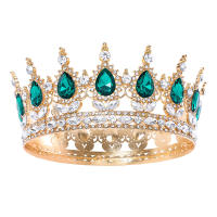 Diademas Redondas De Cristal Fashion Para Princesa Y Reina Accesorios De Cabello Para Boda Tamaño M Para Adultos - details 11