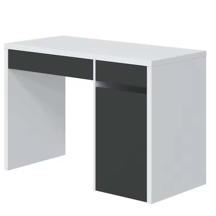 Mesa escritorio MIA Blanco y Gris oficina estudio juvenil 75x108x50 - 1