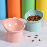 Tazón De Alimentos Para Gato Elevado Antideslizante Anti-Vómito Para Gatos Planos Tazón Inclinado De Alimento Y Agua Para Mascotas - details 2