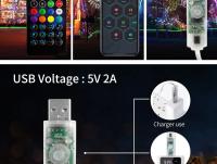 Luces LED Bluetooth Para Navidad Y Fiestas USB 5V Dreamcolor WS2812B RGBIC Addressable Guirnalda De Hadas Para Decoración De Bodas Y Fiesta - details 14