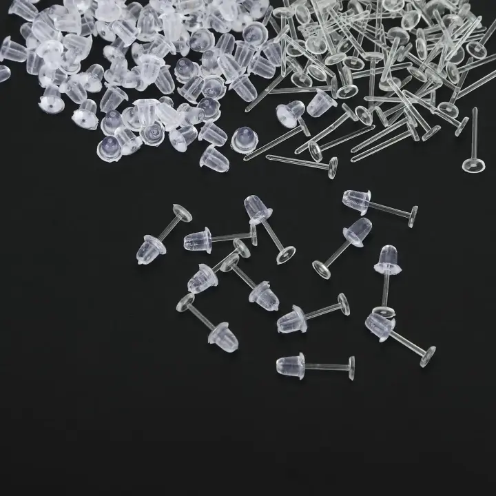 Aros De Joyería Invisibles De Plástico 5mm Para Manualidades DIY Suministros De Pendientes Sin Punzón (300 Piezas/150 Pares) - 1