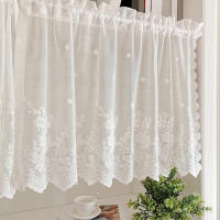 Valance De Ventana Estilo Dulce En Encaje Blanco Con Bolsa Para Percha Cortina Transparente Corta Para Decoración De Dormitorio - details 5