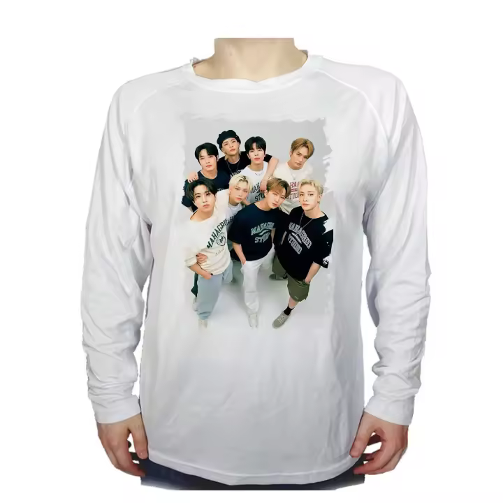 CAMISETA MANGA LARGA Stray kids SKZ Replay Connected Limbo Doodle tshirt corea kpop musica - 1