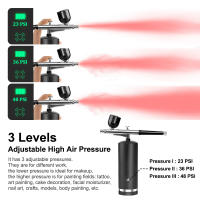 Kit De Aerógrafo Para Uñas Con Compresor Portátil Para Pintura De Galletas Y Artesanías Herramienta De Belleza Multifuncional Metálica Recargable Por USB - details 3
