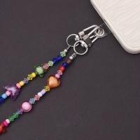 Lanyard Para Móvil De Forma Especial Y Colorida Con Cuentas De Corazón Estrellas Mariposa Hecho De Algodón Para Adultos Unisex - details 5