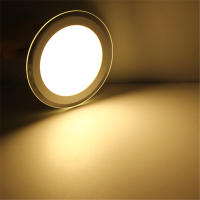 Luz De Panel LED De Vidrio Redondo Aluminio 6W 12W 18W 24W Luz De Techo Recargada Spot Light Interior Lámparas AC85-265V - details 6