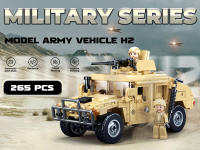 Bloques De Construcción De Vehículo De Asalto H2 WW2 Military SWAT 265PCS Juguetes DIY Para Niños Modelos De Armadura De Soldado Para Regalos - details 0