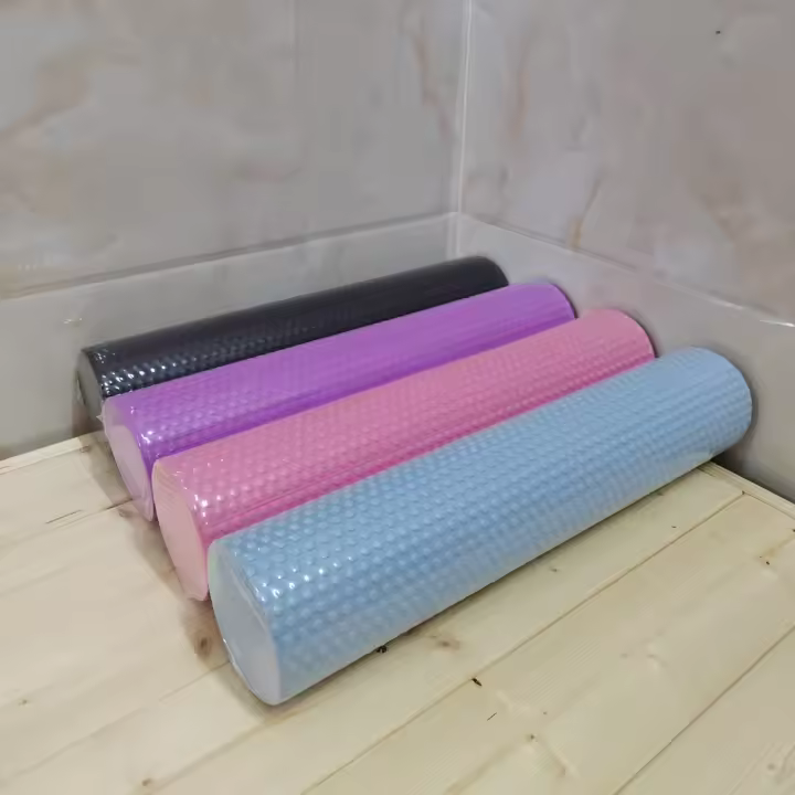 Rodillo De Yoga De EVA Espuma Redonda Y Hexagonal Para Ejercicios De Pilates Mejora Los Ejercicios De Hogar Diámetro 9.5 Cm Longitud 45 Cm - 1