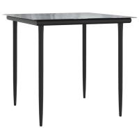 vidaXL Juego de comedor para jardín 3 piezas acero y textilene negro - details 3
