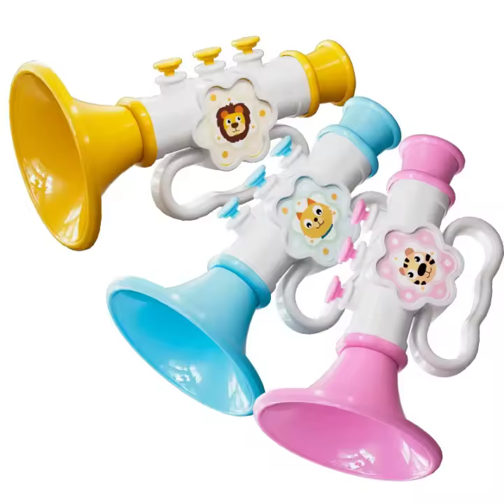 Juguete Musical De Aprendizaje Temprano Para Bebés Trumpet Cuerda Colgante Instrumento Musical De Bocina Para Mejora Del Discurso Para Niños Regalo De Juguete - 1