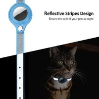 Collar Ajustable De Cuero Para Mascotas Con Protección Anti-Perdida Reflectante Para Apple Airtag Rastreador De Localización Para Perros Y Gatos - details 3