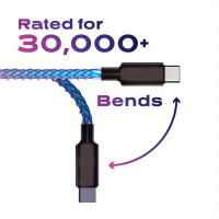 Cable De Carga Rápida 66W USB C-C Con Luz LED RGB Gradiente Para Samsung Galaxy S21 S20 S10 S9 S8 A60 A50 Cable De Datos Y Carga - details 2