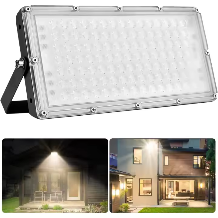 Reflector LED de 400 W, luz de seguridad impermeable, luz de pared superbrillante, colores cálidos y fríos - 1