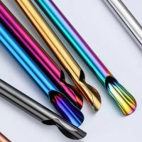 Juego De 2 Pajas Reutilizables Con Cuchara Y Cepillo De Acero Inoxidable 304 Para Beber Duraderas Y Ecológicas - details 4