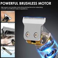 Afeitadora Eléctrica Recargable T9 Máquina De Corte De Pelo Vintage Para Hombres Afeitadora De Barba Clipper De Pelo Con Material ABS - details 5