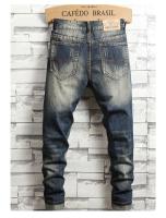 Nuevos 2024 Jeans Destrozados Y Contraídos Para Hombres Estilo Coreano Ropa De Moda Stretch Recto Tejido Denim Ajustado - details 5