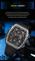 Reloj De Pulsera Militar VA VA VOOM Para Hombre Con Dial De 47 Mm Resistente Al Agua Y Shock Con Correa De Silicona Multifuncional Moda Deportiva - details 1
