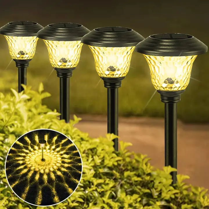 Luces De Camino Solar Para Jardín IP67 Impermeables LED Cambio De Color RGB / Blanco Cálido Luces De Jardín Modernas Con Luz Solar - 1