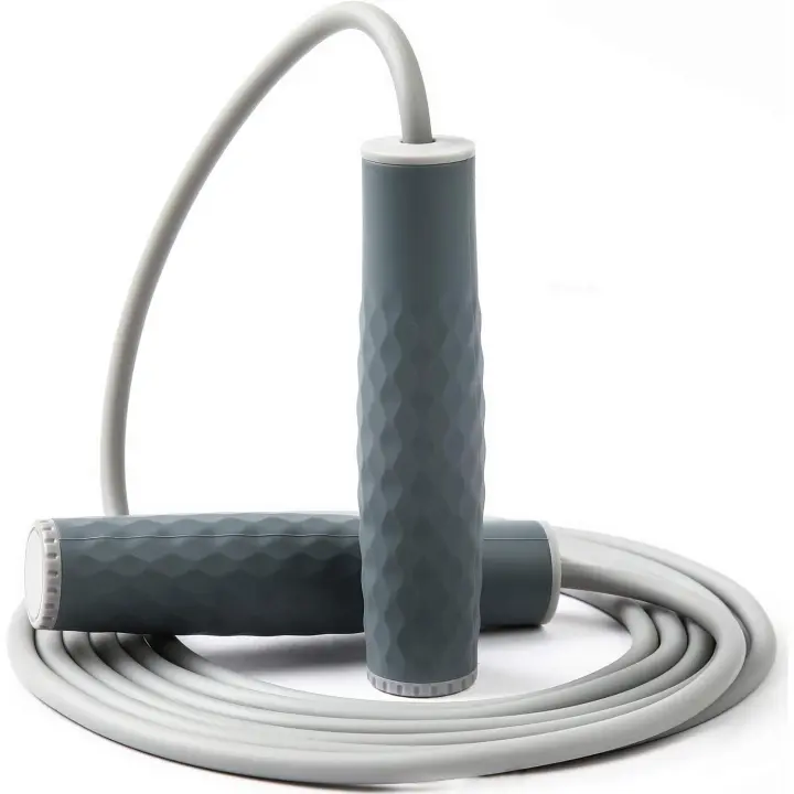 Cuerda para saltar con peso, Cuerda para saltar profesional con longitudinal ajustable y alojamientos de silicona - 1