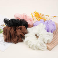 Diadema Elástica Para Mujer En Organza Multicolor Con Nudo Scrunchie Accesorio De Cabello Para Moño Y Cola De Caballo Fashion Headwear - details 4
