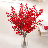 Decoración De Navidad Berries Artificiales Rojos Bouquet Flor Falsa Para Adornar Casa Árbol De Navidad Año Nuevo Accesorio De Ornaments - details 0