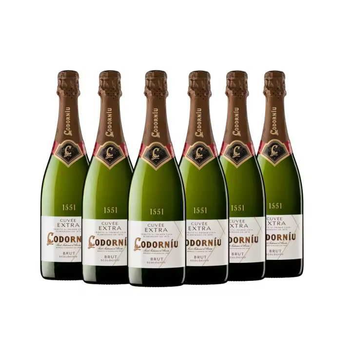 Codorníu Extra Reserva - Cava Brut Ecológico - Caja 6 botellas 75cl - 1