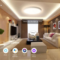 Lámpara De Techo WiFi LED Moderna Nórdica Con Luz Redonda Inteligente Dimmable RGB+CW+WW Compatible Con Alexa Google Iluminación Interior - details 2