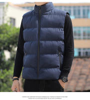 Chaqueta Sin Mangas Para Hombre 5XL Impermeable Cierre De Cremallera Collarín De Invierno Casual Prenda Exterior De Otoño E Invierno - details 4